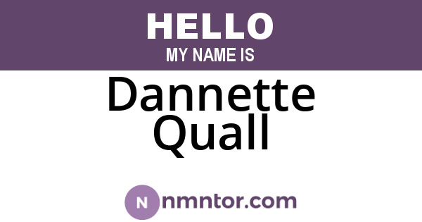 Dannette Quall