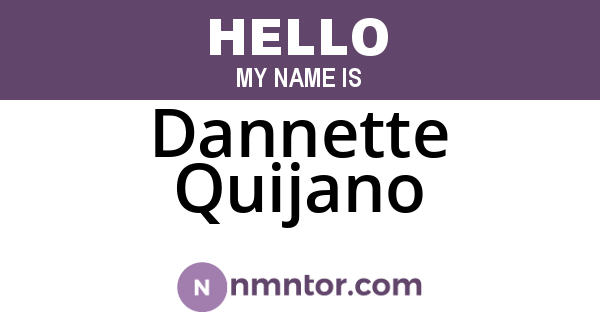 Dannette Quijano