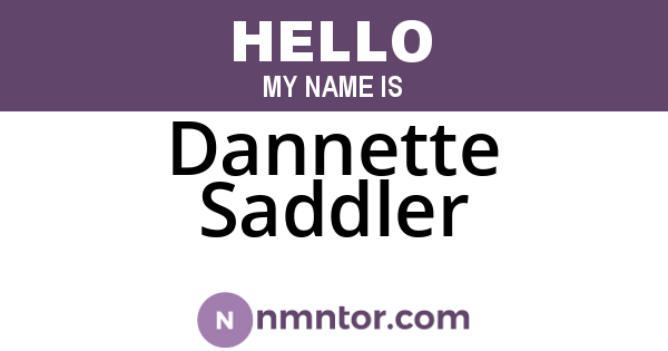 Dannette Saddler