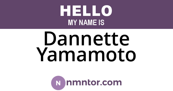 Dannette Yamamoto