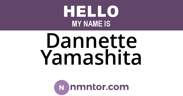 Dannette Yamashita