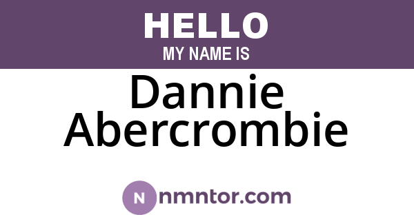 Dannie Abercrombie