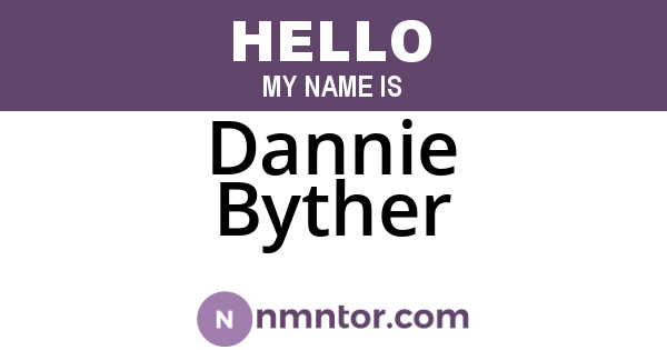 Dannie Byther