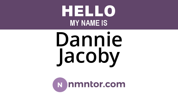 Dannie Jacoby