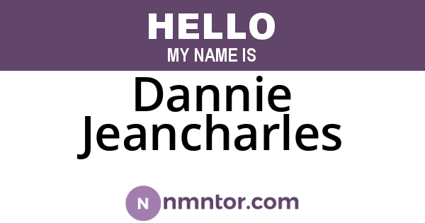 Dannie Jeancharles