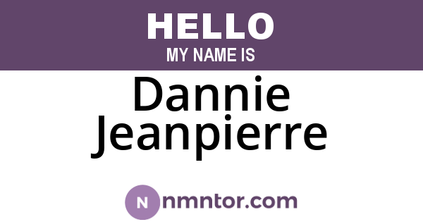Dannie Jeanpierre