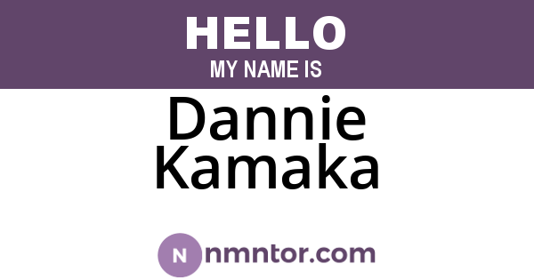 Dannie Kamaka