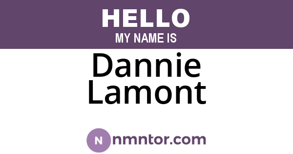 Dannie Lamont