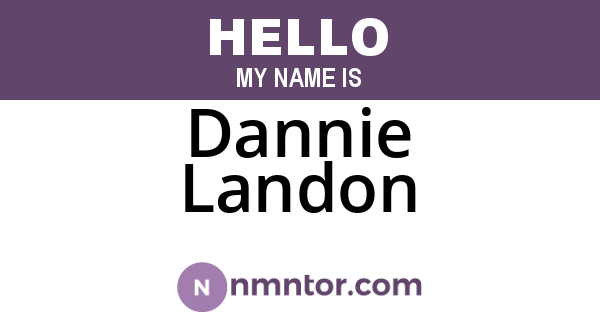 Dannie Landon