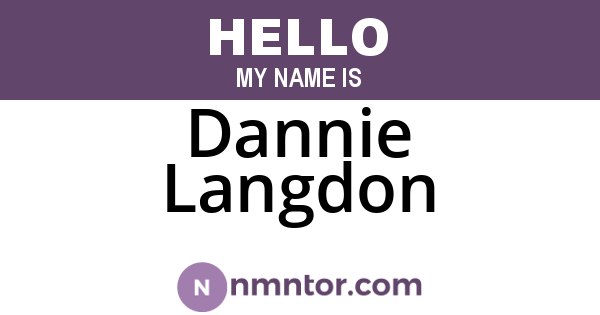 Dannie Langdon