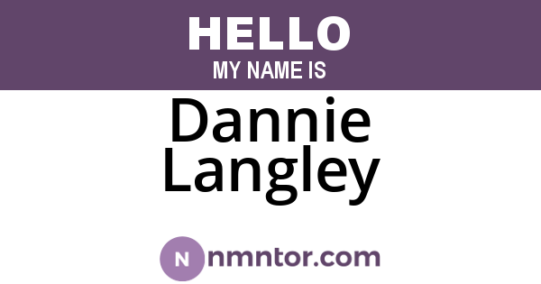 Dannie Langley