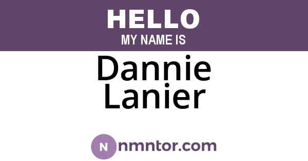 Dannie Lanier