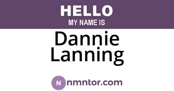 Dannie Lanning