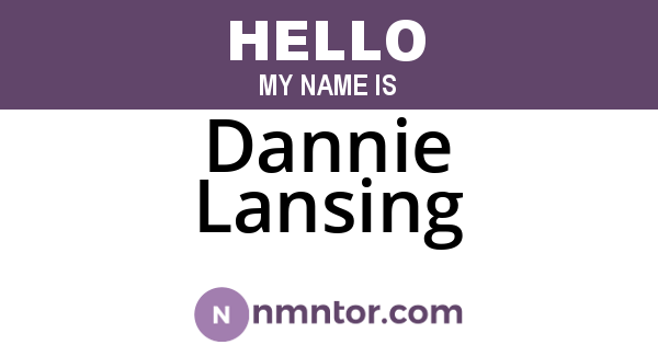 Dannie Lansing