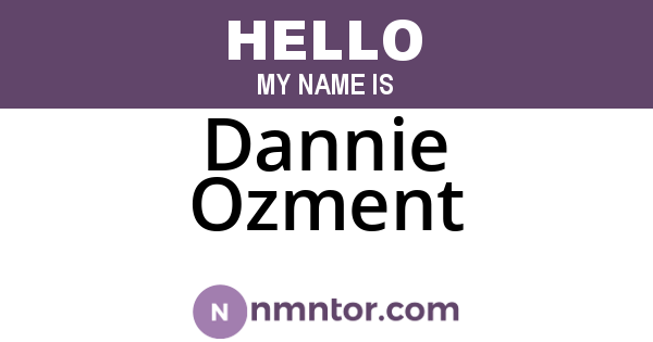 Dannie Ozment