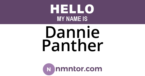Dannie Panther