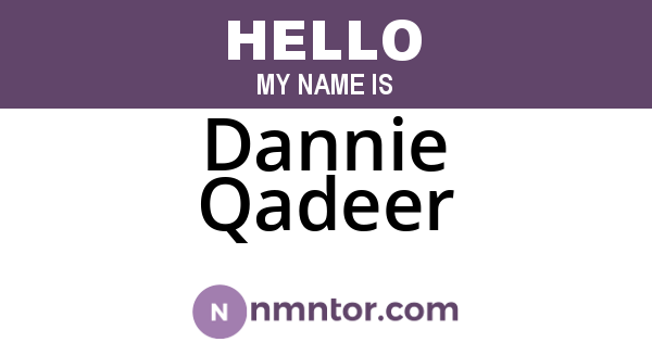 Dannie Qadeer