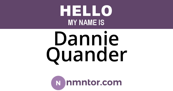 Dannie Quander
