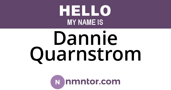 Dannie Quarnstrom