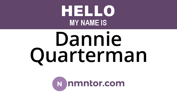 Dannie Quarterman