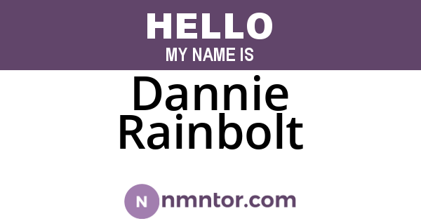Dannie Rainbolt