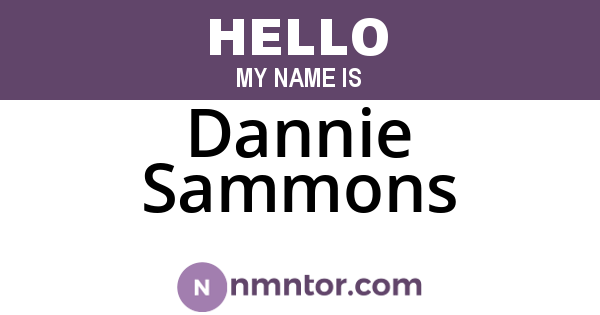 Dannie Sammons
