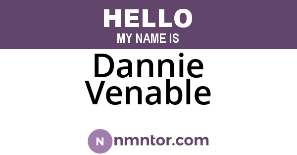 Dannie Venable
