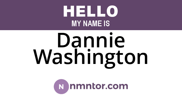 Dannie Washington