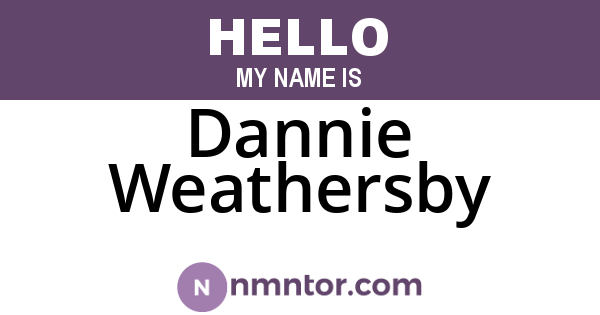 Dannie Weathersby