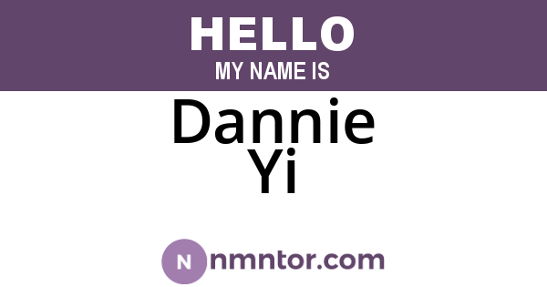 Dannie Yi