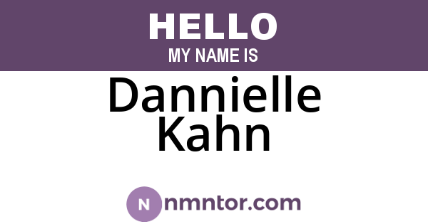 Dannielle Kahn