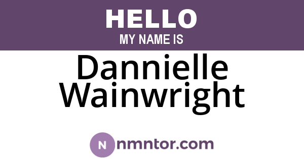 Dannielle Wainwright