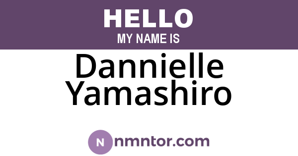 Dannielle Yamashiro