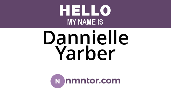 Dannielle Yarber