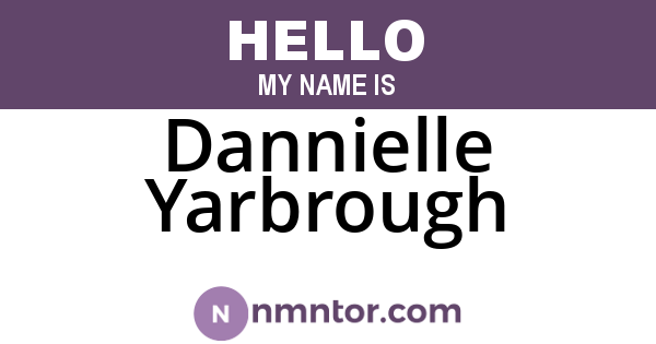 Dannielle Yarbrough