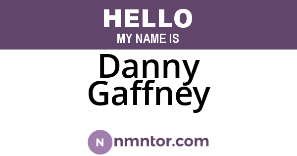 Danny Gaffney