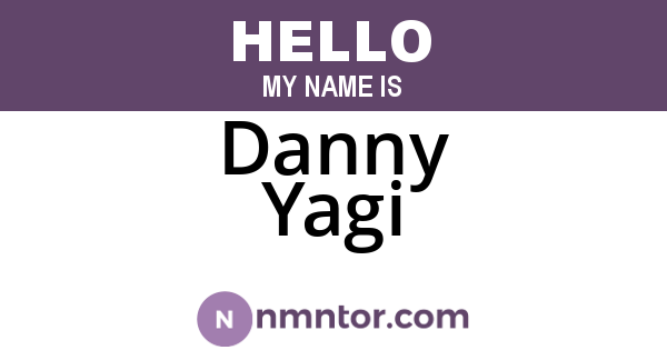 Danny Yagi
