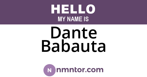 Dante Babauta