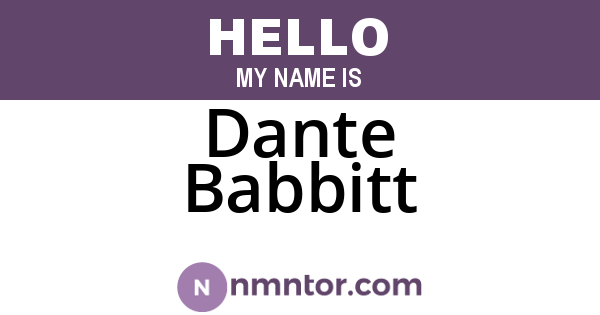 Dante Babbitt