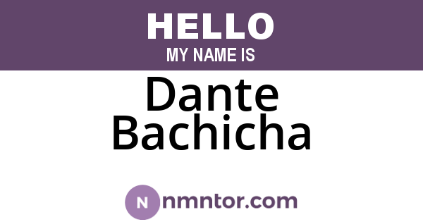 Dante Bachicha
