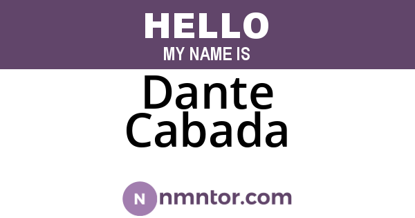 Dante Cabada