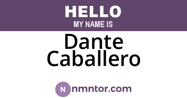 Dante Caballero