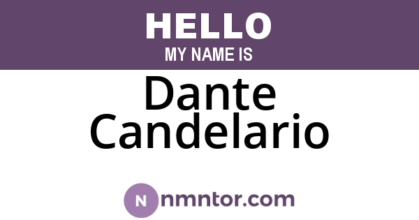Dante Candelario