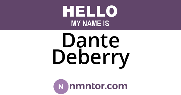 Dante Deberry