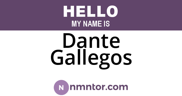 Dante Gallegos