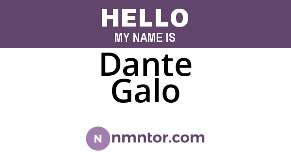 Dante Galo