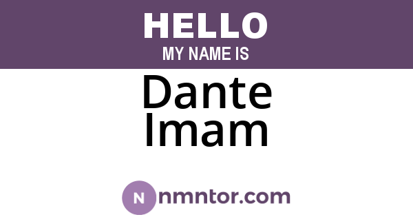 Dante Imam