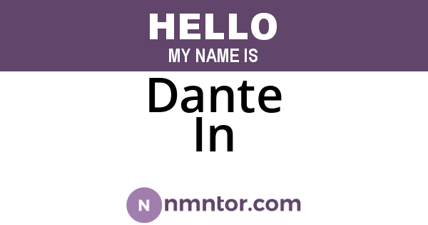Dante In