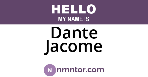 Dante Jacome