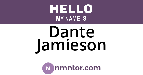 Dante Jamieson